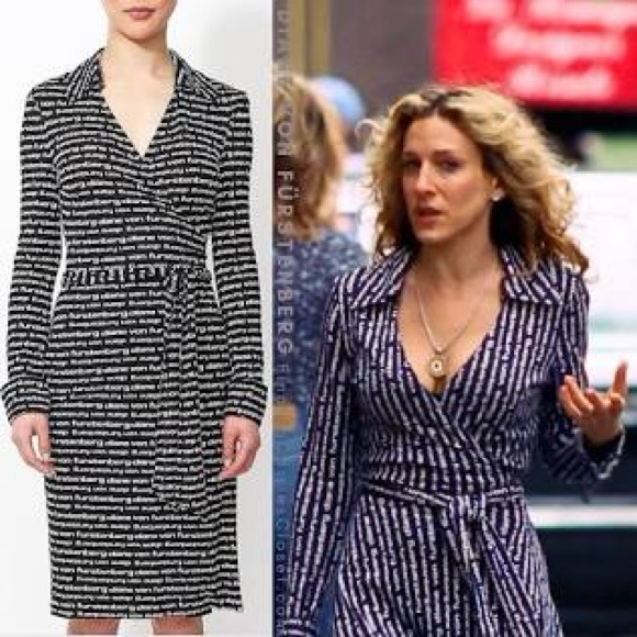 Diane Von Furstenberg | Dresses | Dvf Diane Von Furstenberg Logo Wrap ...